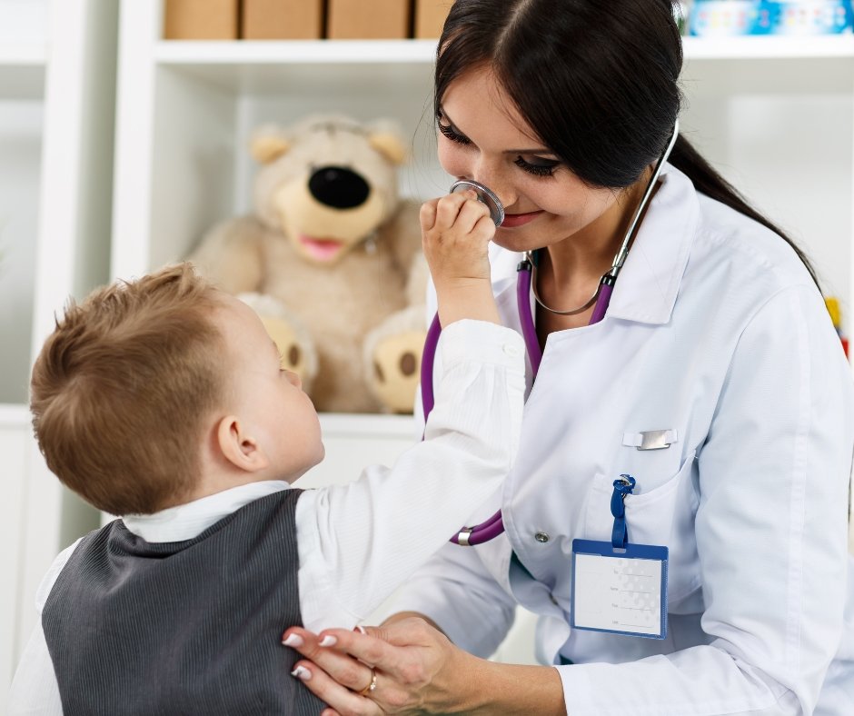 Paediatric dentist providing dental care for a child, ensuring a healthy smile from baby to teen.